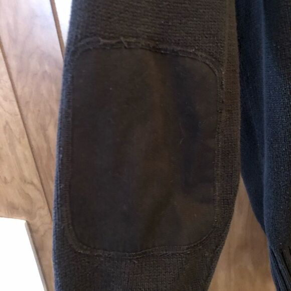 Vintage 90’s Authentic ROCAWEAR Black Preppy Shawl Collar Tight Knit Cardigan XL - Picture 14 of 14